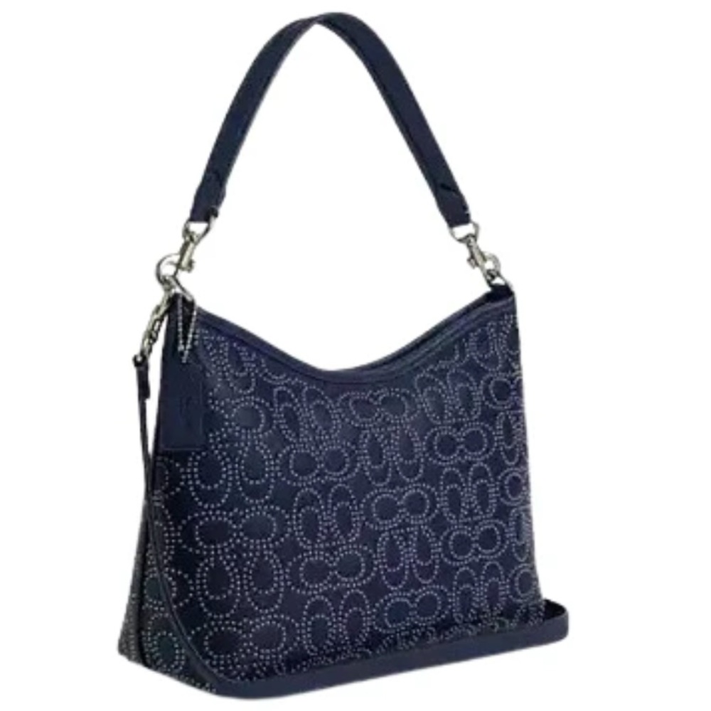 $550 COACH LAUREL SHOULDER BAG WITH SIGNATURE RIVETS PURSE NWT - Picture 3 of 9